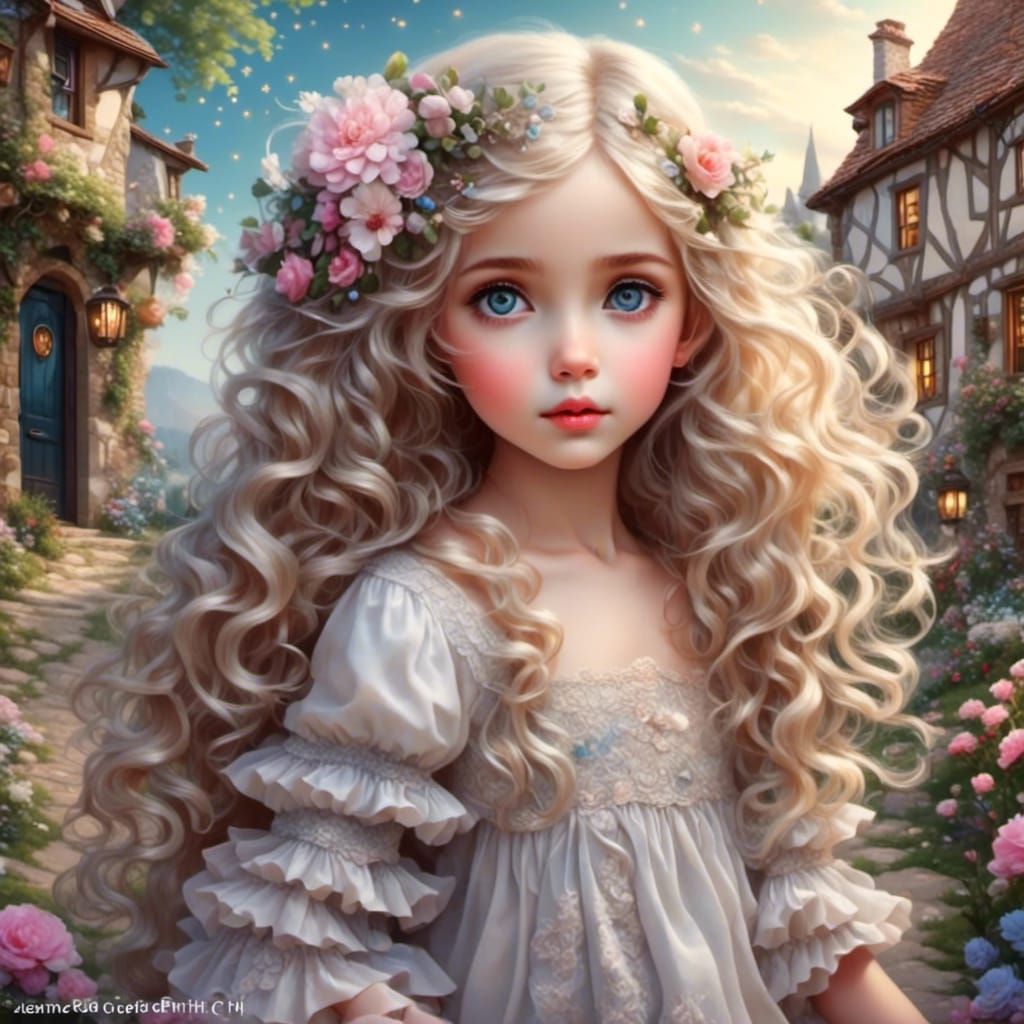 Beautiful Girl in Village, Jasmine Beckett Griffith Style