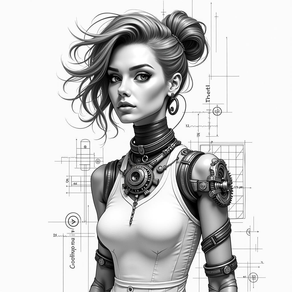 10 Pictures (9): Tech-Punk Woman.