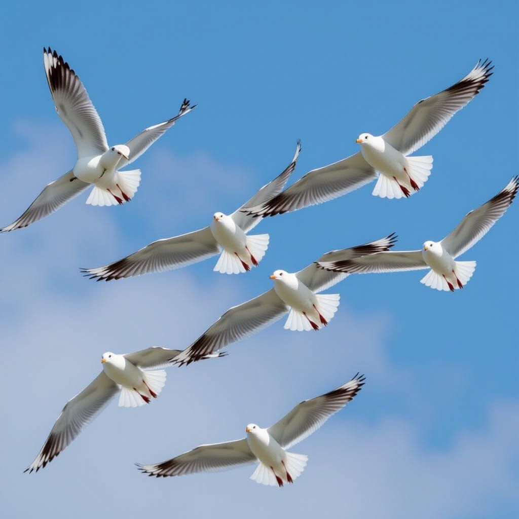 Seagulls in Flight: Coastal Bird Photography