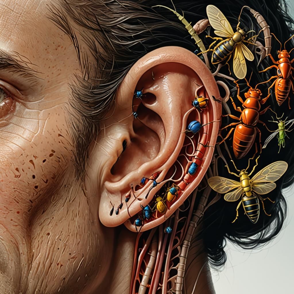 Surreal Insects Colonize Ear Canal