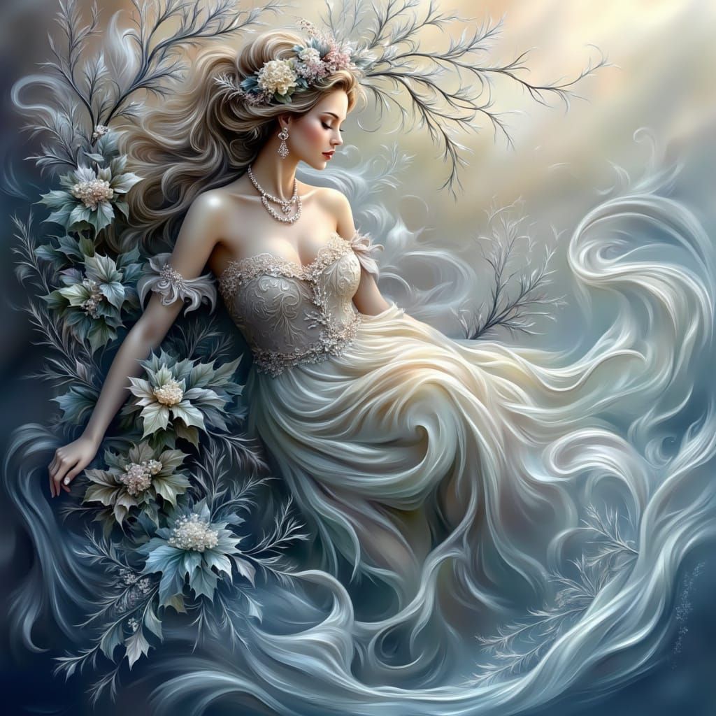 Mystical Thalira Goddess Flows with Ethereal Silk