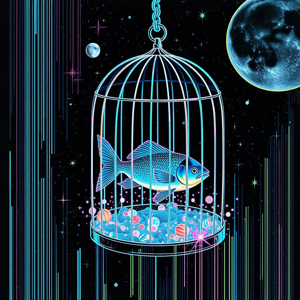 Fish in Birdcage: Maximalist Glitchcore Constellation