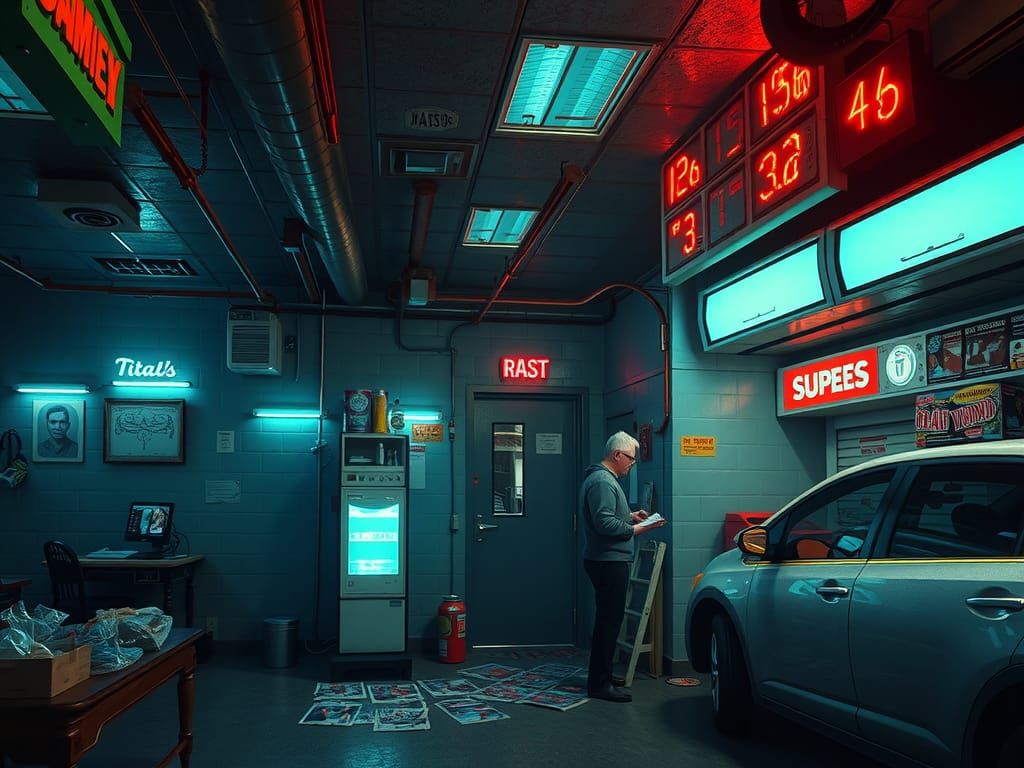 Consumption Junction in Hyperrealistic Digital Illustration