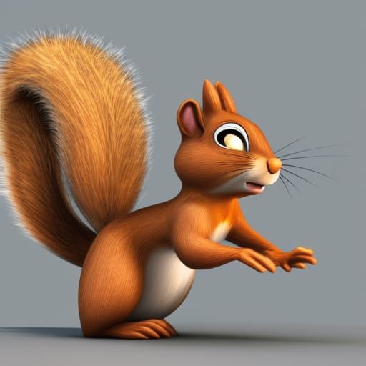 cute cartoon squirrel