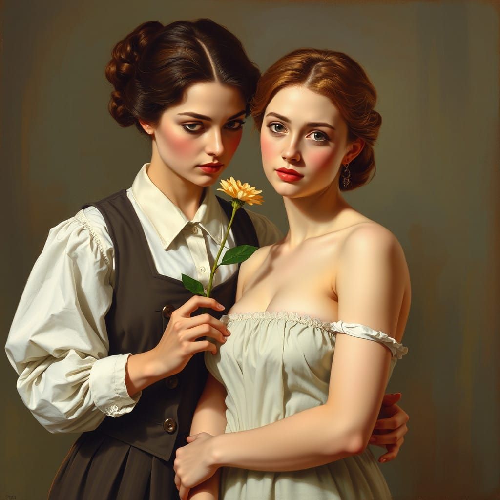 Classical Portrait of Modesty and Innocence