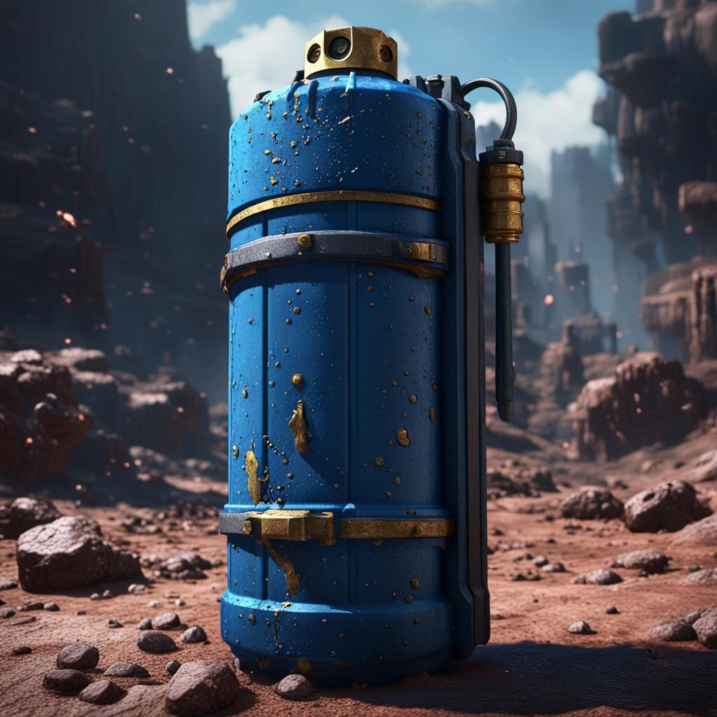 Detailed Matte Painting of a Stun Grenade