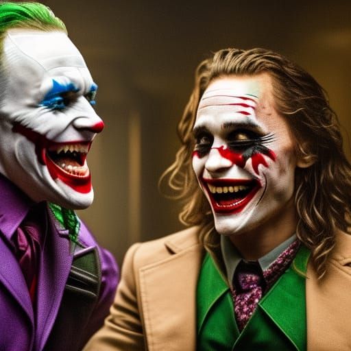 Two Jokers Laughing: Professional Photography Style