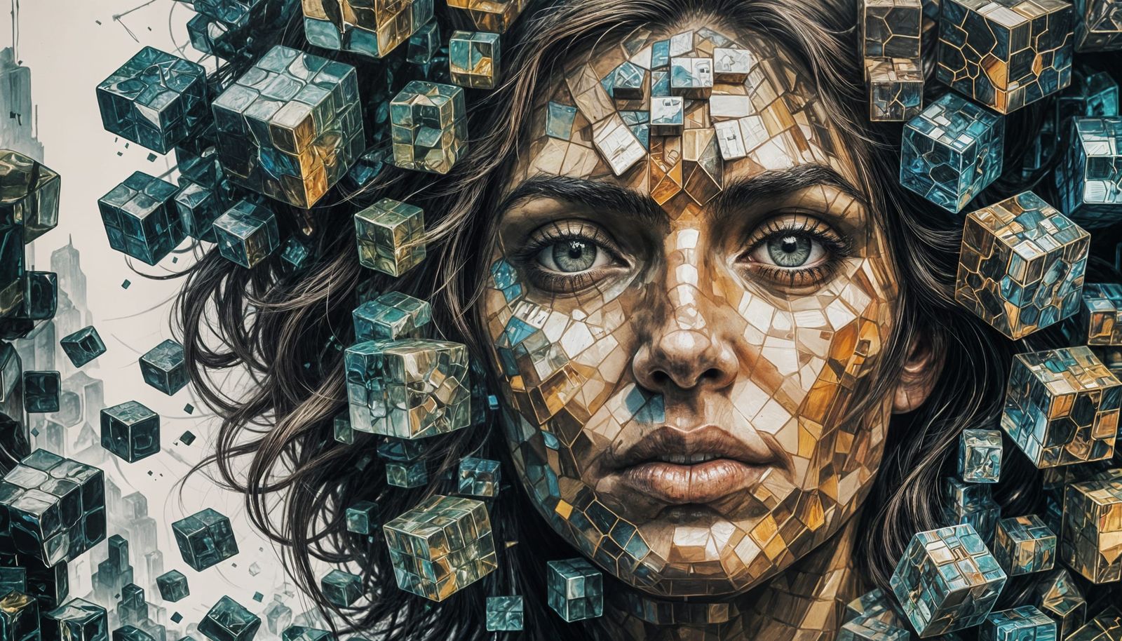Surreal Cubist Portrait in Masterpiece Style