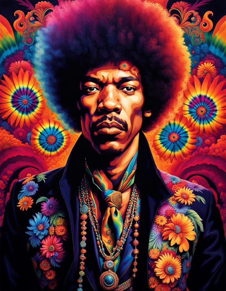 Psychedelic Portrait in a Fantastical Style