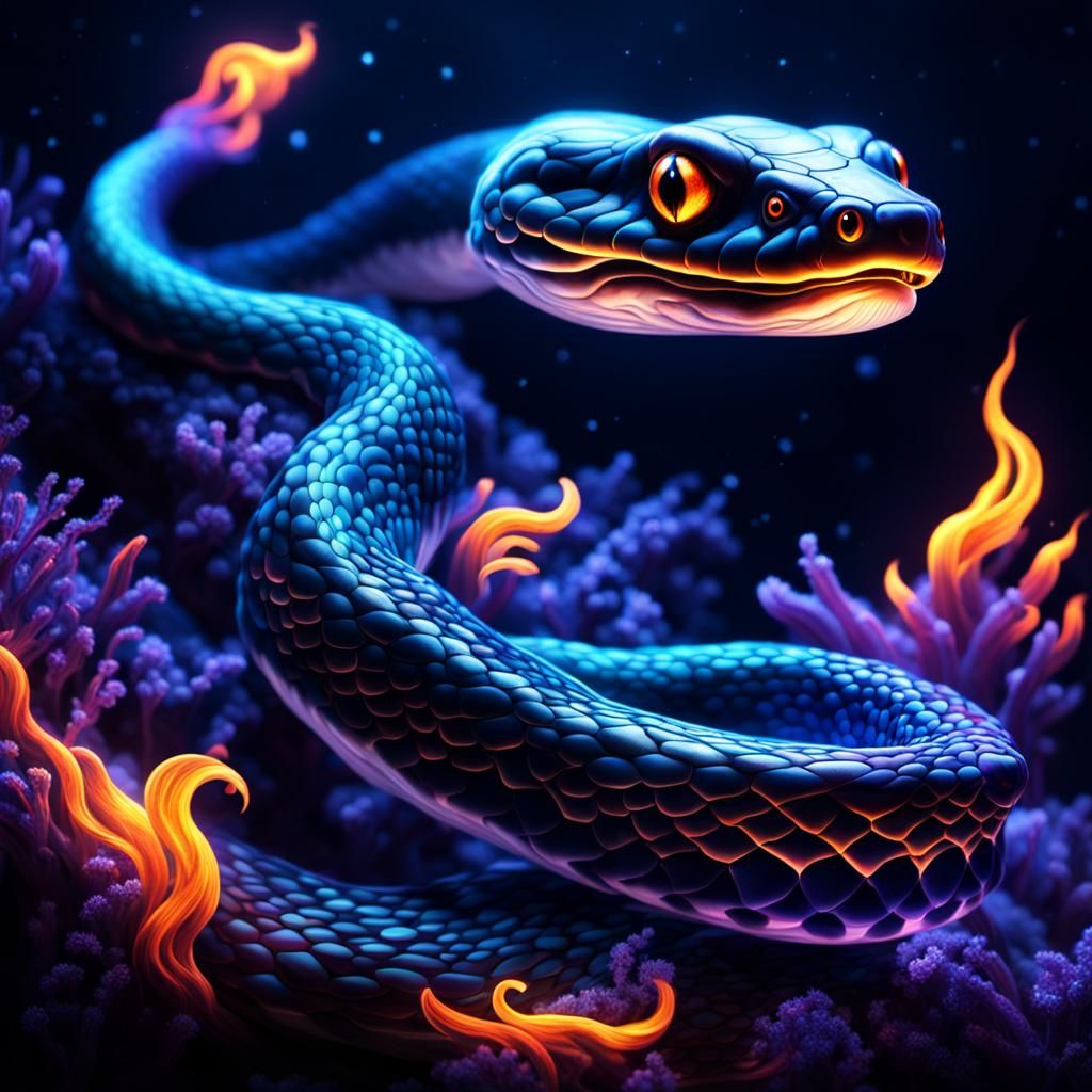 Bioluminescent Fire Fish in 3D Ultra HD