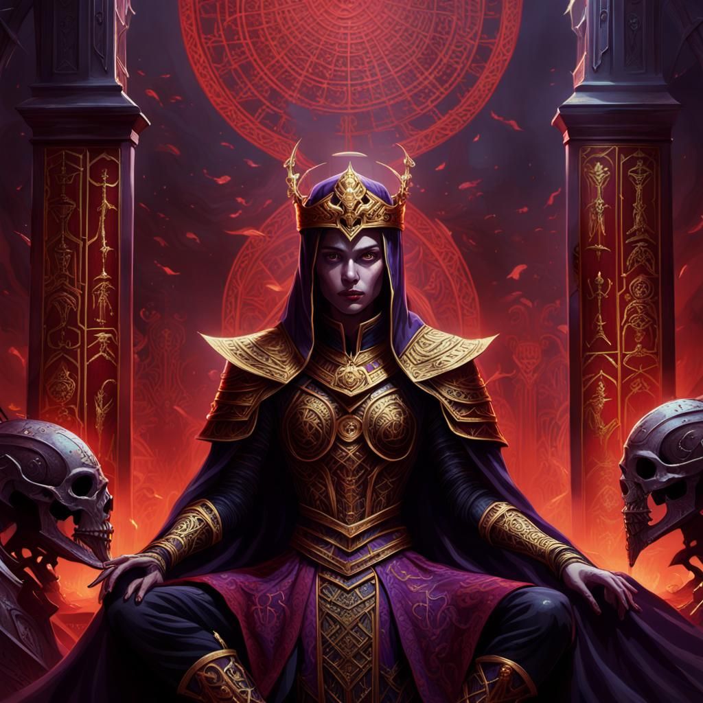 Veiled Empress in Dark Fantasy Concept Art