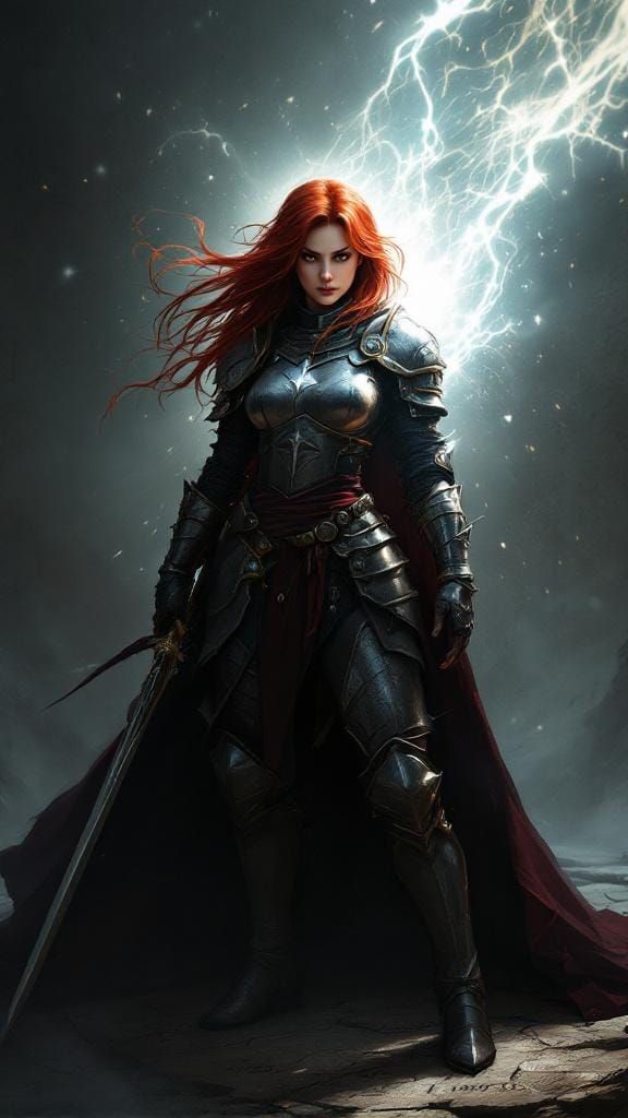 Heroic Templar Knight in Digital Fantasy Art