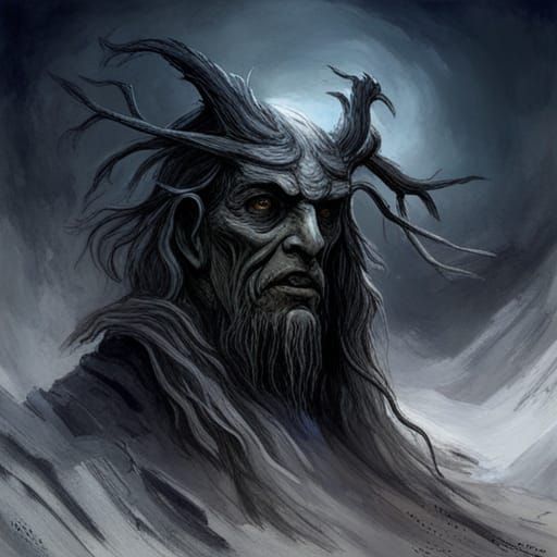 Terrifying Draugr in Gothic Horror Style