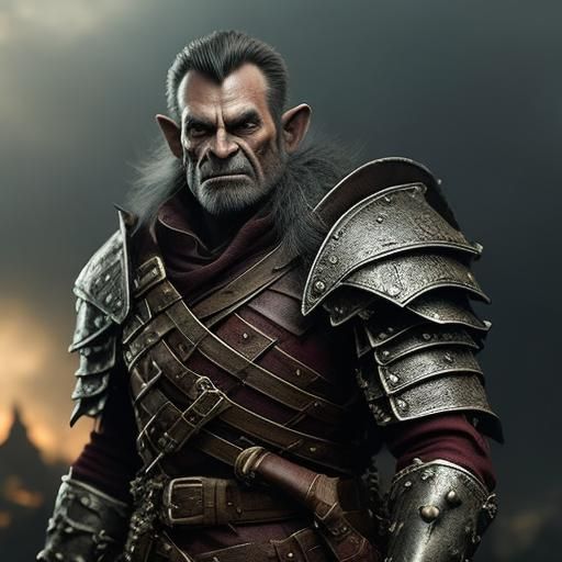 Hobgoblin Warrior Poised for Battle in Fantasy Style