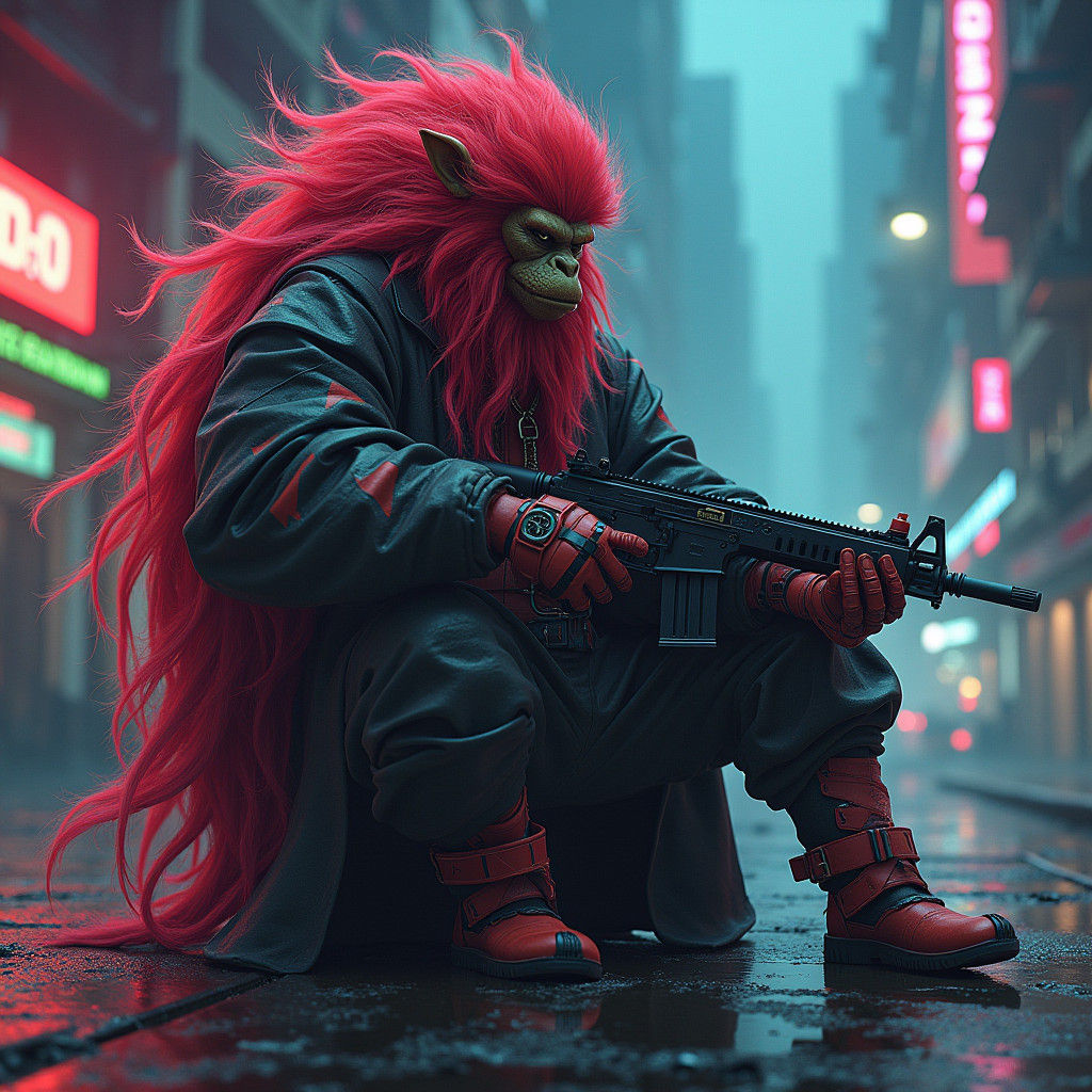 Cyberpunk Cityscape in a Futuristic Style