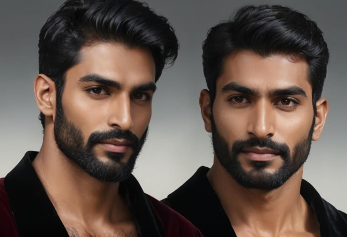 Elegant Portrait of a Masculine Couple