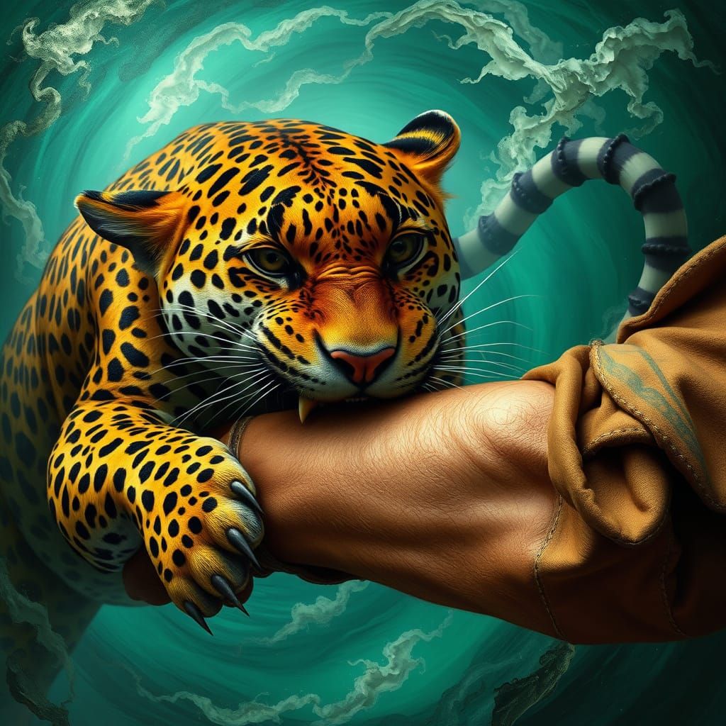 Regretful Leopard Releases Man's Arm in Painful Realization