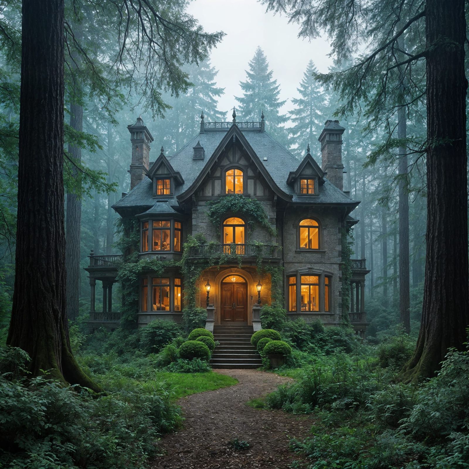 Mansion in an Enchanted Forest