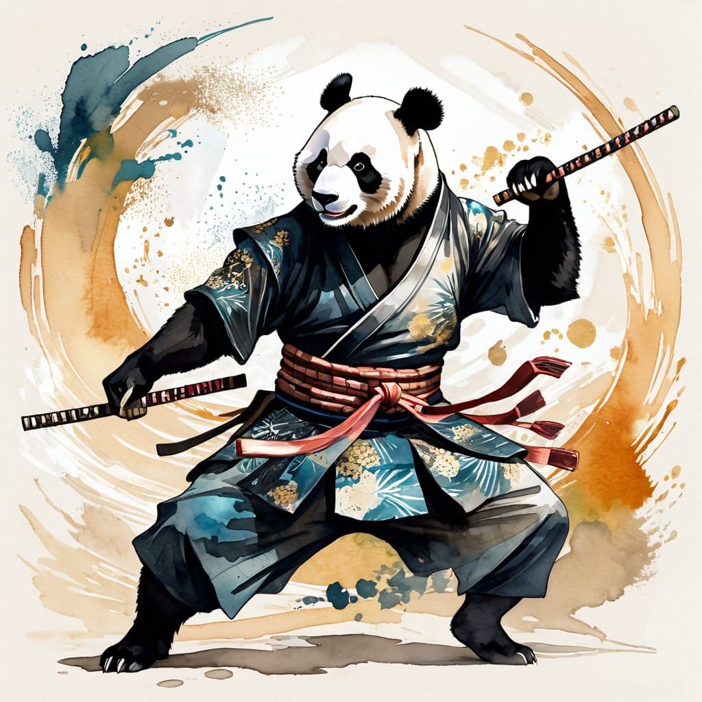 Panda samurai