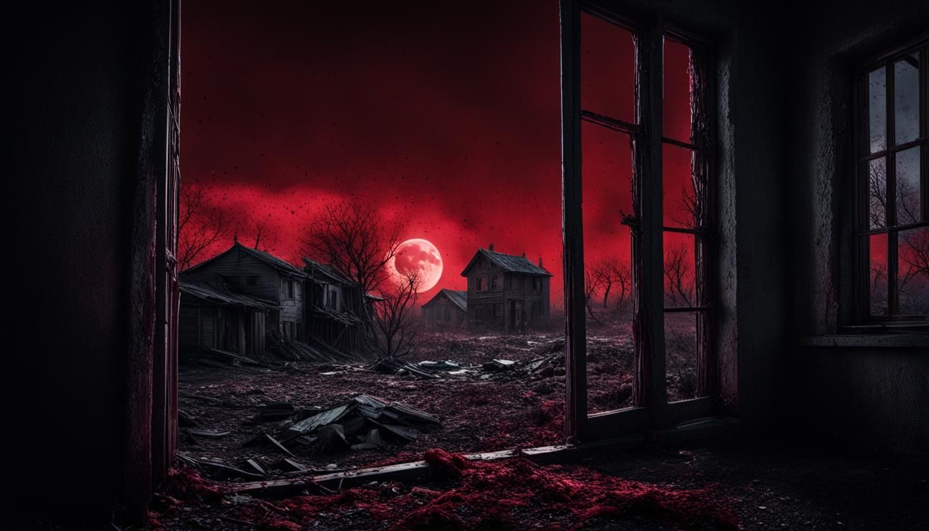 Haunting Spectral Presence in Moonlit Village