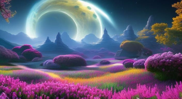 Cosmic Garden: Milky Way Galaxy Art