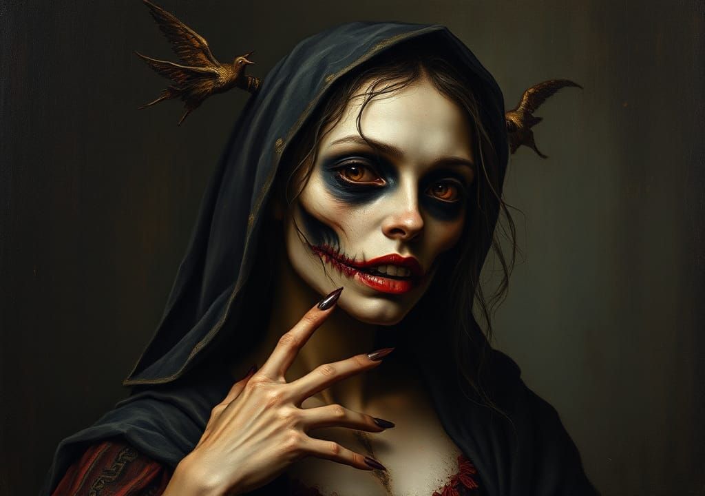 Scary Young Death in Style of Bosch