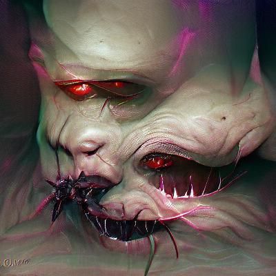 Sinister Abomination in Dark Fantasy Style