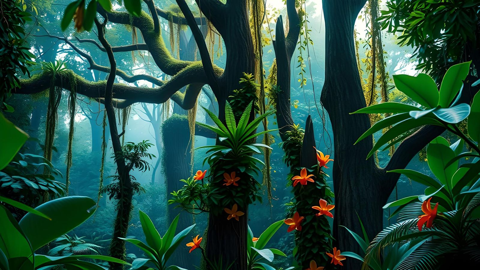Lush South American Jungle Panorama in Hyperrealistic Detail