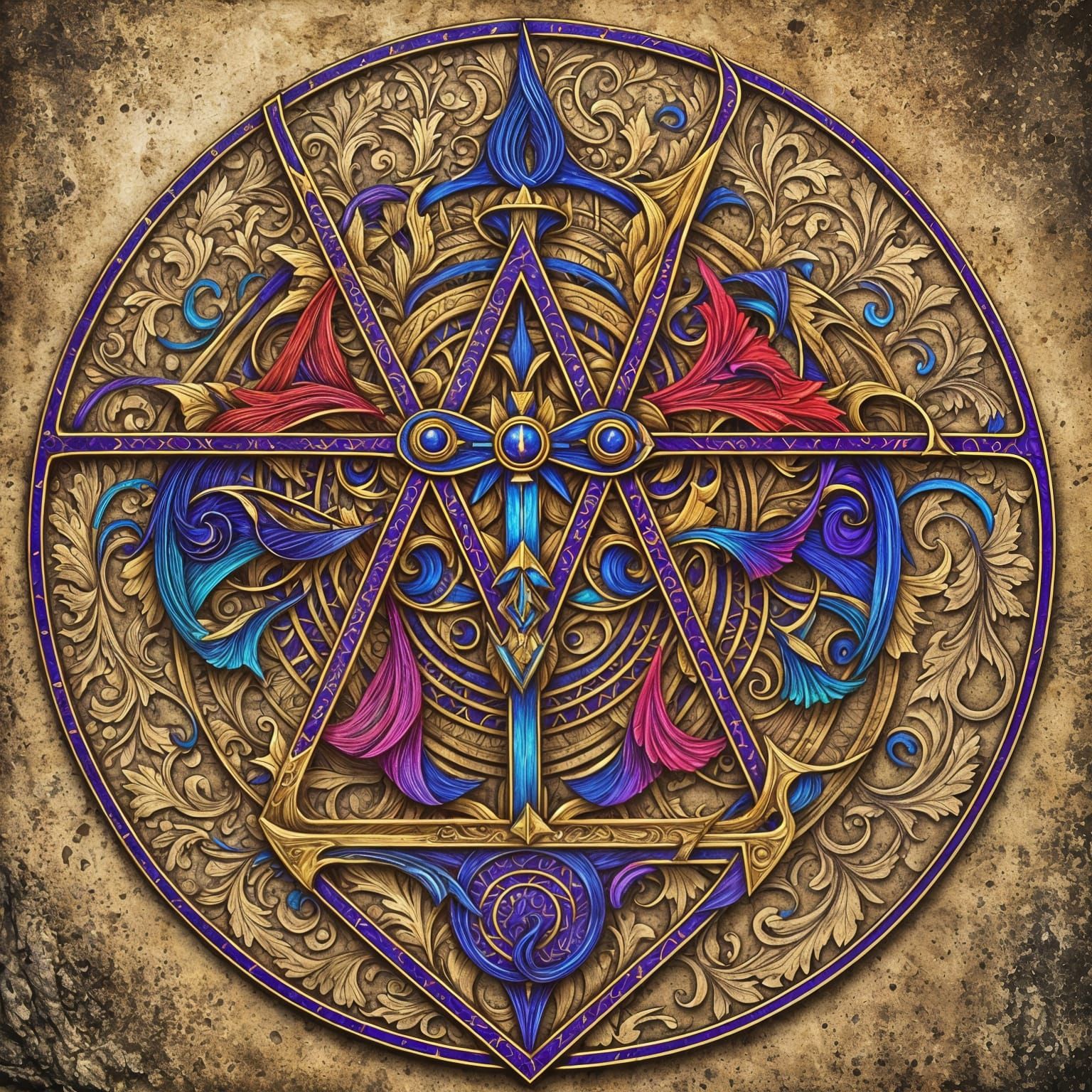 Mystical Sigil in Vibrant Colors