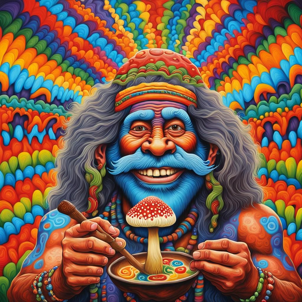 Mystical mushroom shaman