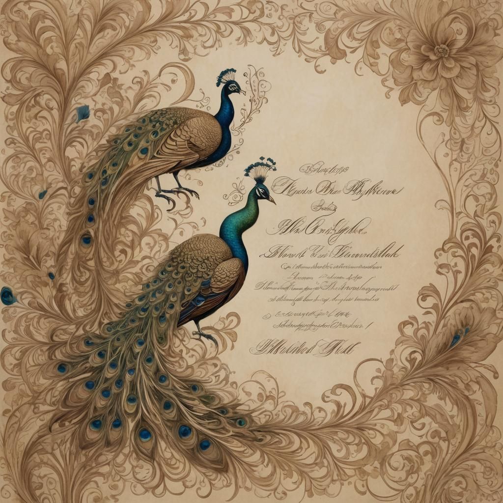 Elegant Copperplate Calligraphy with Floral Flourishes