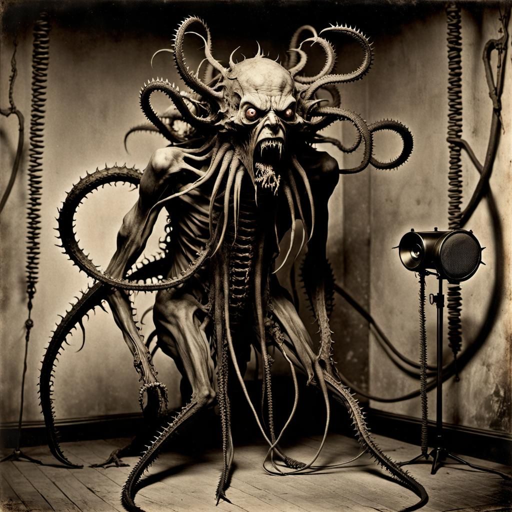 Repulsive Undead Chimera in Grimy Laboratory