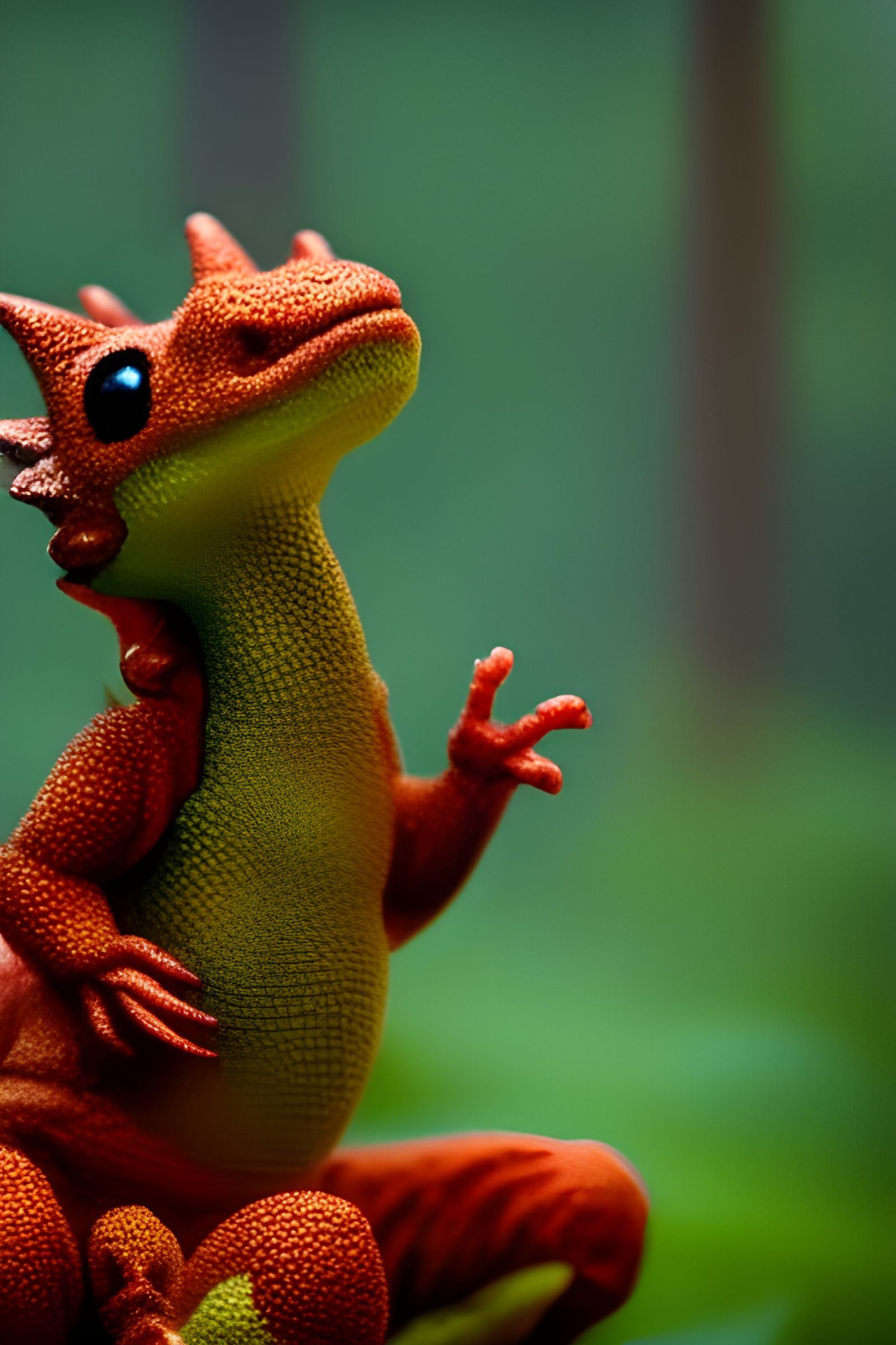 Baby Forest Dragon Breathes Fireflies