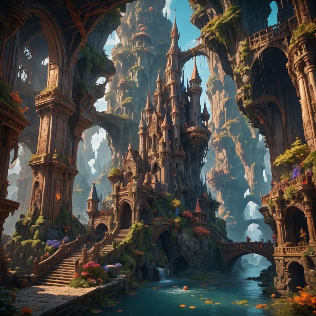 Fantastical Matte Painting in Deep Color
