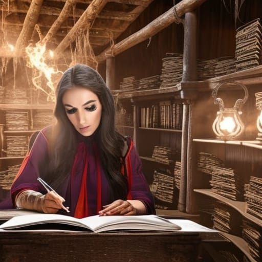 Halloween Witch Writing Spell Book