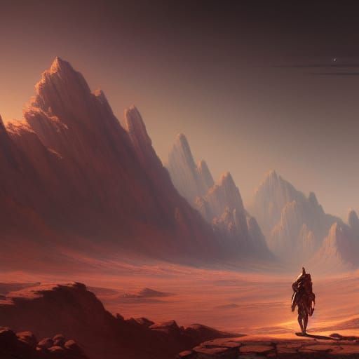 Hyperdetailed Mars Art in Dark Fantasy Style