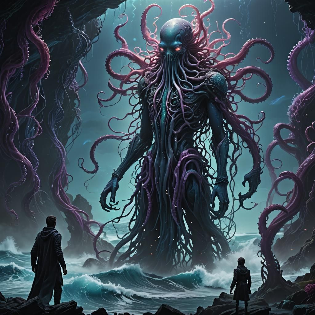 Oceanic Dreamscape: Dark Fantasy Matte Painting