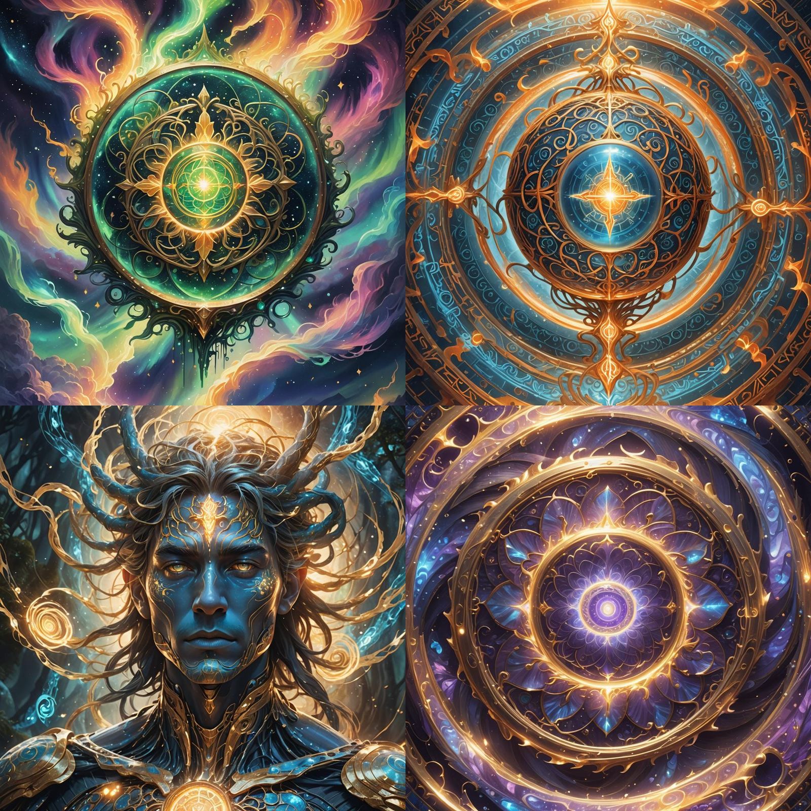 Life Force Energy Symbol in Detailed Matte Painting