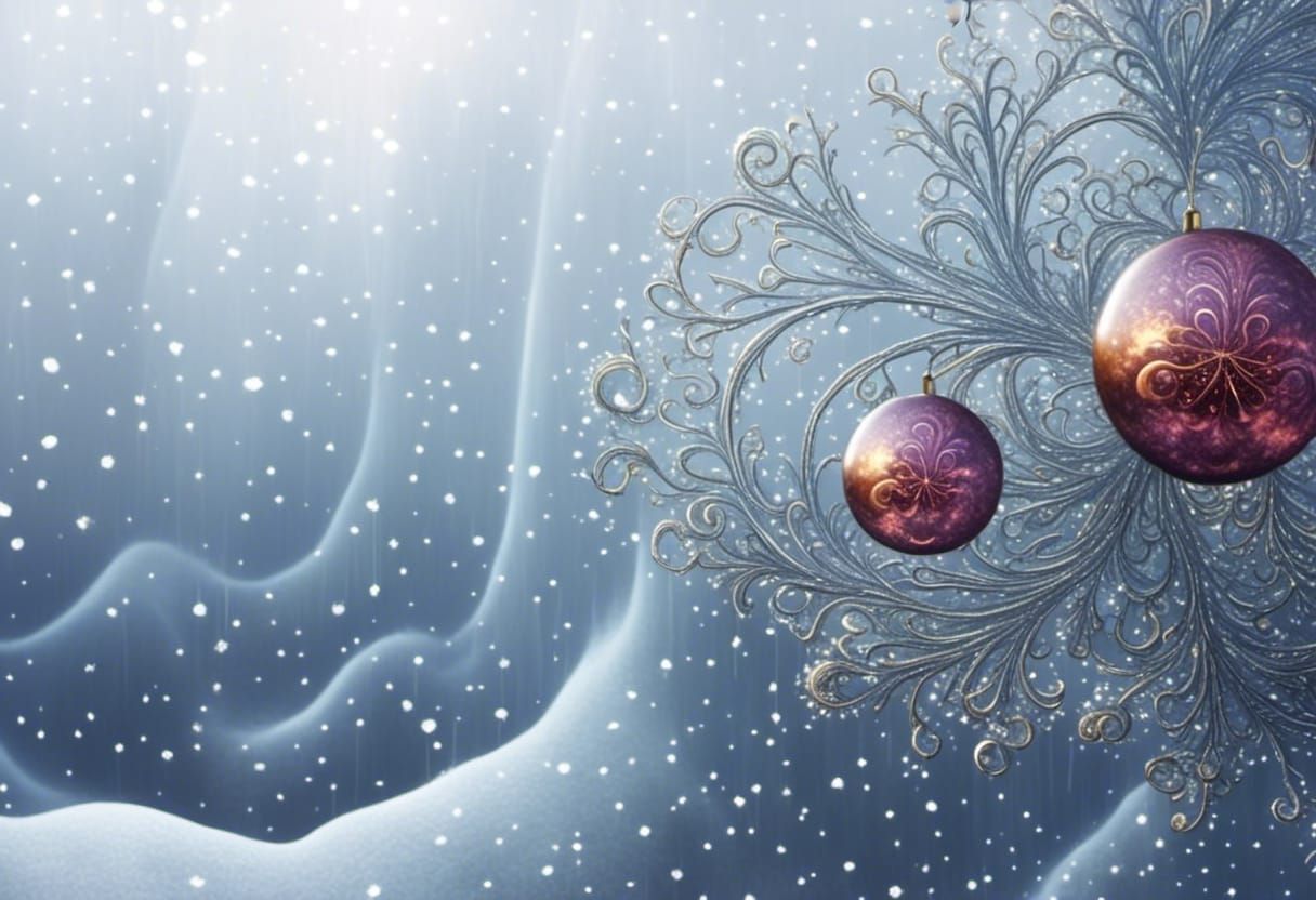 Fractal Winter Storm in Glass Orb