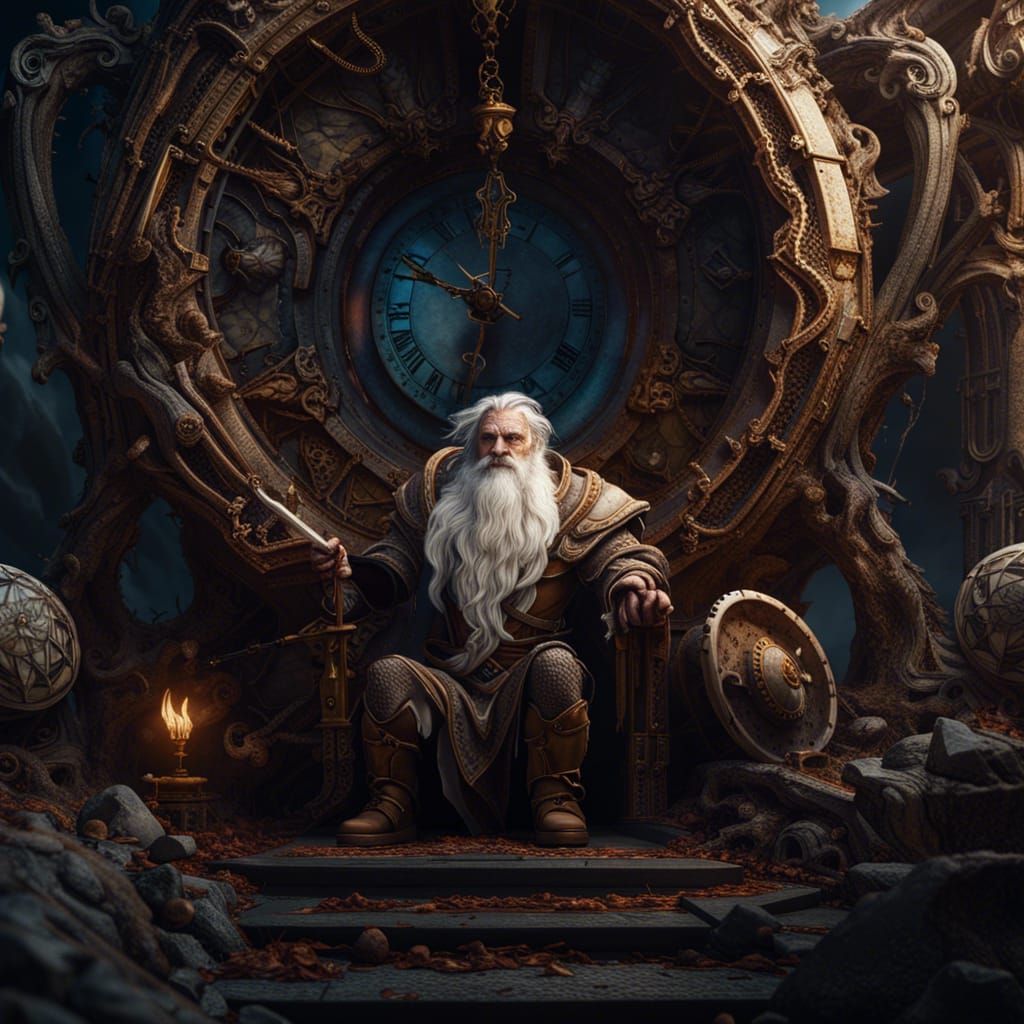 Fantastical Father Time in Detailed Matte Painting