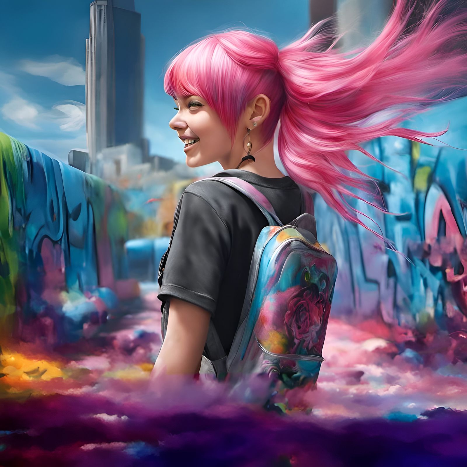 Ethereal Display of Lights in Moody Sky