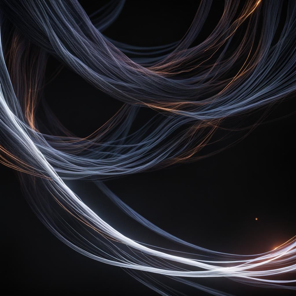 Glowing Threads Dance in the Dark Air