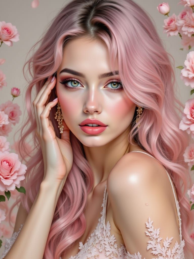 Rococo Goddess Awakens with Springtime Elegance