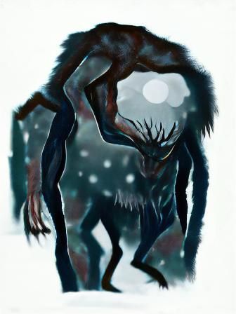 Skinwalker Wendigo Fusion: Mythical Creature