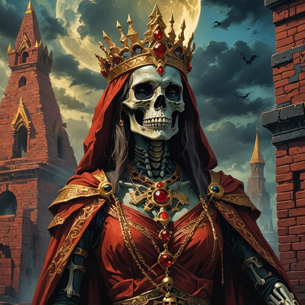 Renaissance Fantasy Witch on Pyramid, Matte Painting