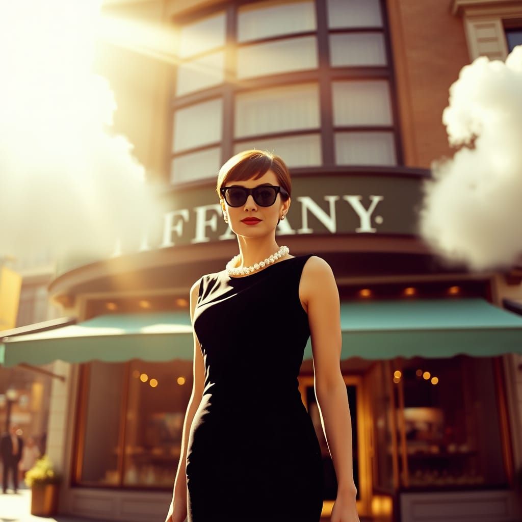 Audrey Hepburn as Old-School Hollywood Glamour Icon