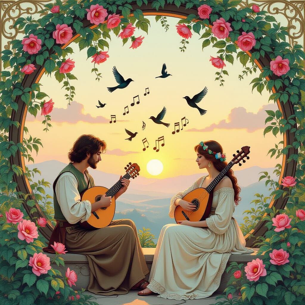 Artist and Musician Merging Art with Nature