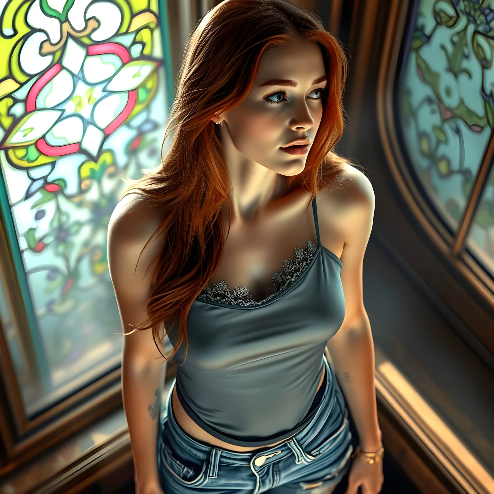 Ethereal Cosmic Goddess in Soft Focus