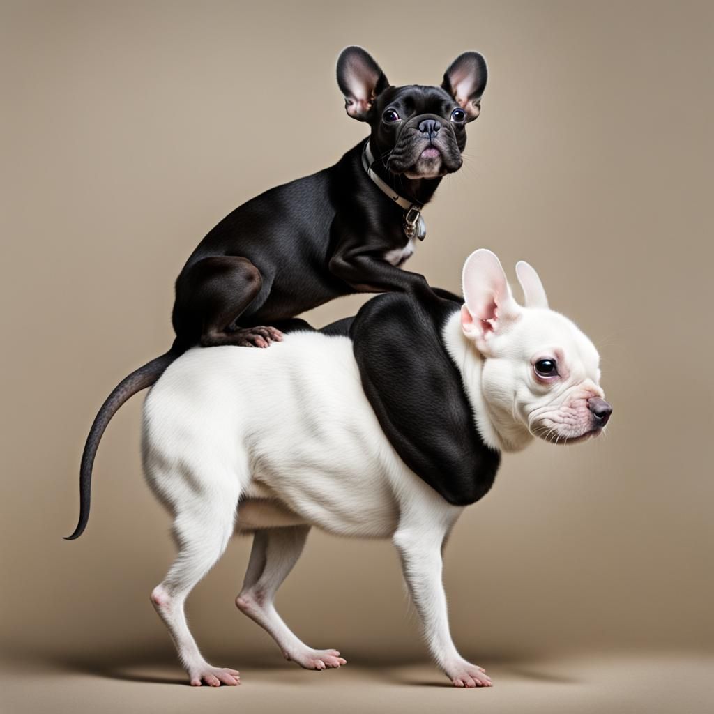 Mouse Rides French Bulldog: An Animal Friendship