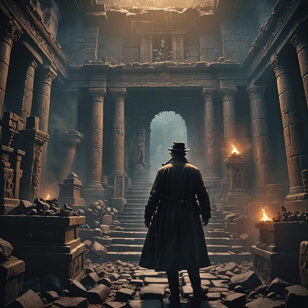 Sherlock Holmes in Dark Fantasy Temple